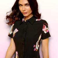 Vestido Patinadora Minueto - Camisero Corto Negro con Bajo Plisado - details 2