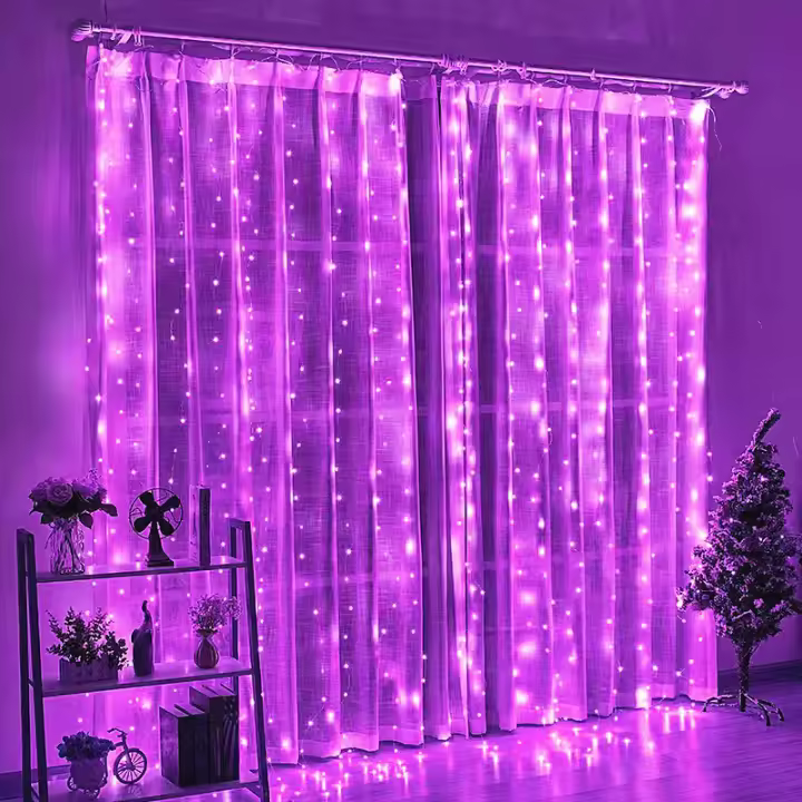 Luces De Navidad LED 6/3M Cadena De Fadas Con Control Remoto Y USB Decoración De Hogar Para Pared Puerta Ventana Color Multicolor - 1