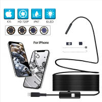 Cámara Endoscopia 5.5mm Para iPhone Y Coches Inspección De Motor De Automóvil Impermeable Borescope Compatible Con Apple Lightning - details 0