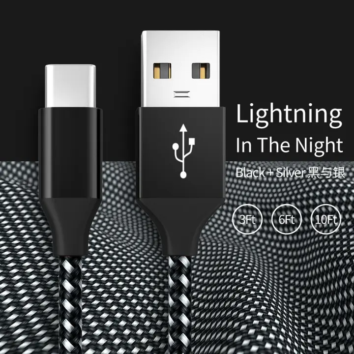 Cable de datos para teléfono móvil compatible con teléfonos móviles iOS y Android, cable de carga trenzado tipo C, cable de carga micro rápida V8. - 1