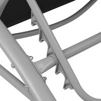 vidaXL Tumbonas con mesita aluminio Sillas de Exterior Ideal para jardín, playa, piscina, terraza Tumbona Piscina Tumbonas Playa Tumbonas Jardín Exterior - details 5