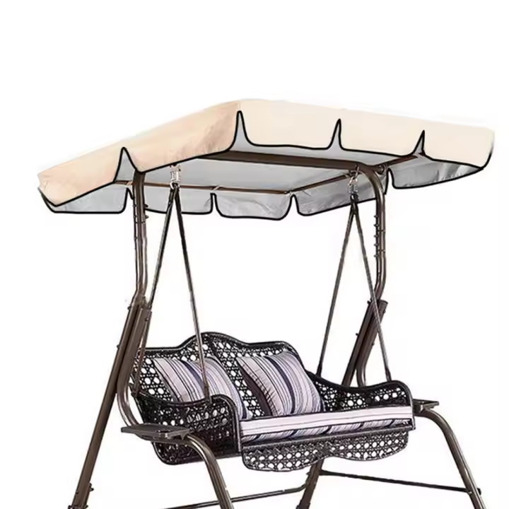 Juego De Sillas Colgantes Multicolor Para Exteriores Con Vela De Techo Impermeable Cubierta De Sol Para Jardín Patio Courtyard - 1