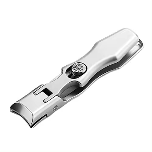 Cortaúñas portátil de acero con apertura de mandíbula ancha antisalpicaduras para uñas, cortador de uñas de manicura - 1