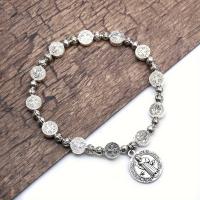 Rosario elástico de cuentas con cruz - Pulsera religiosa estilo Vaticano - details 0