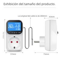 Controlador De Temperatura Digital Con Timer Y Sensor Probing Enchufe De Salida EU Plug Termómetro Para Calentamiento Y Enfrío 16A Con Luz Trasera - details 7