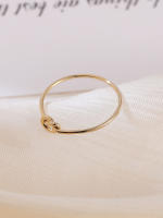 Anillo Ajustable De Nudo Simple En Oro De 18K Para Mujer Plata De Ley 925 Original Para Boda Compromiso Fiesta Joyería Fina - details 3