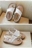 Sandalias De Verano Para Niñas Princesa Con Perlas Antideslizantes Tobilleras Casuales Estilo Versátil Planas Para Playa - details 10