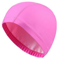 Gorro De Natación De Tela PU Para Hombres Y Mujeres Impermeable Protección De Oídos Y Cabello Largo Tamaño Extra Grande Para Adultos Colores Variados Negro Gris Blanco Rosa Fútbol Rojo Naranja Amarillo Oro - details 15