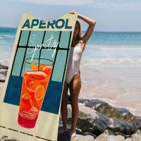 Toalla De Baño Colorida Con Diseño De Frutas Y Jugos Mojito Aperol Spritz Toalla De Playa Sand-Free Para Mujer Toalla De Yoga De Spa Gimnasio Piscina Tamaño 76x182 Cm Material Poliéster/Celulosa - details 10