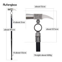 Bastón De Caminar Moda Big Hammer Decorativo Vampire Cospaly Vintage Para Fiesta De Halloween Mango De T-Handle Acero 93cm - details 2