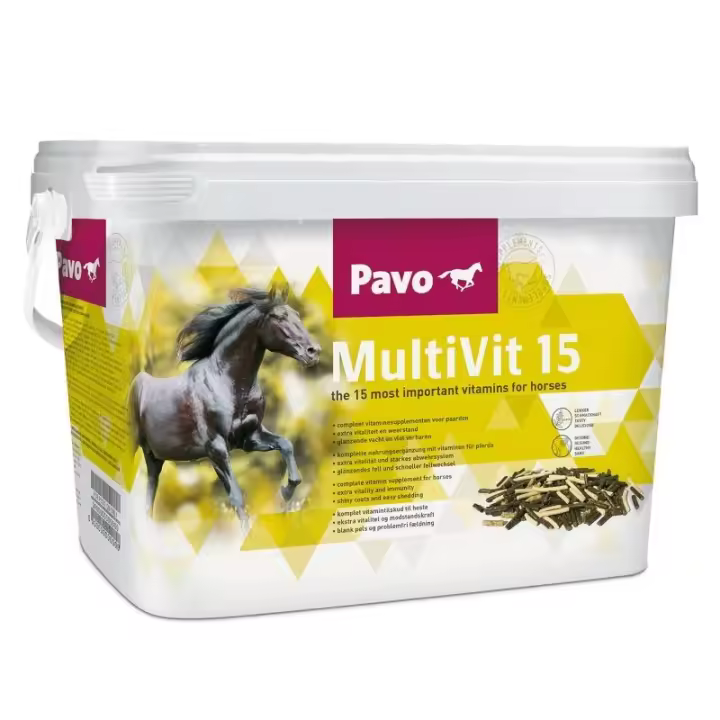 Suplemento para caballos PAVO MULTIVIT15 cubo de 3 kg - 1