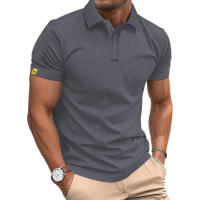 Camisa Polo De Verano Para Hombre Manga Corta Deportiva Casual Negocios Ligera Con Botones Transpirable Streetwear Top - details 5