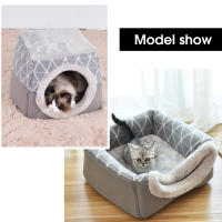 Cama De Gato Y Perro Caliente Suave Para Invierno Tamaño L/XL Color Café/Negro/Cafeína Dual Uso Nido De Descanso Para Pequeños Perros Y Gatos Pupusas Material 100% Algodón - details 8