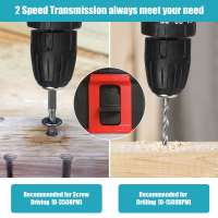 Taladro Atornillador de Impacto 21V Inalámbrico - 32N·m Máximo Par + 30+1 Velocidad | Set Profesional con 2 Baterías para Madera/Metal/Mampostería - details 7