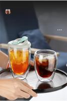 Taza De Café Expreso Doble Aislamiento En Vidrio Transparente Tamaño Variado Para Cerveza Té Leche Whiskey Bebida Ecológica Hecha a Mano - details 4
