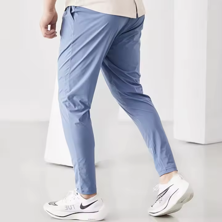 Pantalones De Correr Para Hombre Deporte Sudadera Secado Rápido Delgado Tejido Elástico Para Gimnasio Y Entrenamiento - 1