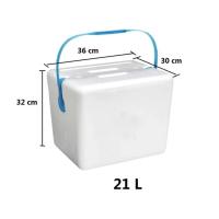 MIRAMAX-Nevera Portátil de Corcho Blanco,Nevera de Poliestireno para Alimentos y Bebidas,Gran Capacidad,Ligera, eficiente y resistente,Nevera portatil para verano, playa,13L,21L,31L - details 1