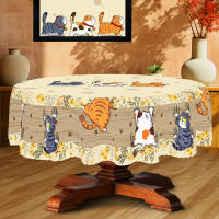 Mantel De Poliéster Con Diseño De Gatitos Y Patas Perfecto Para Cocinas Comedor Patios Estilos Modernos Impermeable - details 1