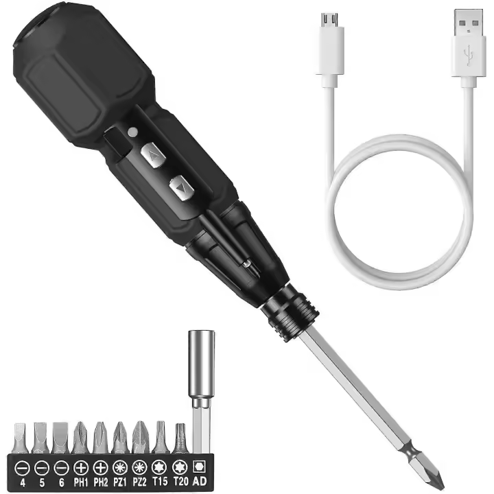 Electric Screwdriver Rechargeable Cordless Screwdriver with LED Light - 1