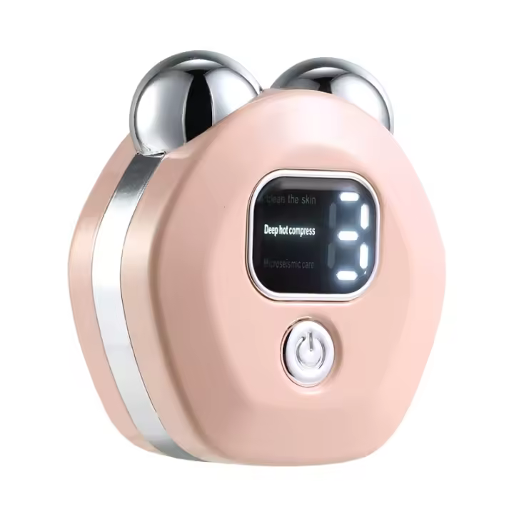 ER 1PC Masajeador facial 3D with Calor, de Belleza dispositivo para el cuello, masajeador facial recargable por USB with vibración, 3 niveles de intensidad ajustables, Batería portátil de polímero de litio - 1