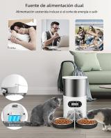 Dispensador Automático De Alimentos Para Mascotas Smart APP Feeder Acero Inoxidable Para Gatos Y Perros Comida Doble Programable a Distancia - details 7