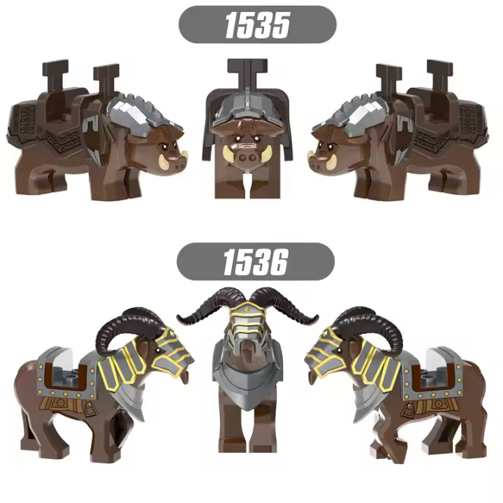 Bloques De Construcción DIY De Medievo Serie De Guerra Con Cuerno De Jabalí Y Oveja Montes De Enano Maligno Para Niños Juguetes Educativos Regalo - 1