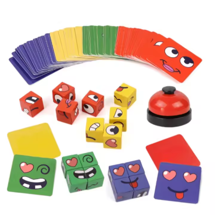 Juguetes Educativos De Construcción Inteligentes Para Niños Expresiones Faciales Juego De Mesa Divertido Para Padres E Hijos - 1