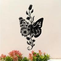 Arte De Mariposa De Hierro Para Pared Grande Decoración Exterior Para Porche Decoración Colgante Para Sala De Estar Y Hogar Moderna - details 7