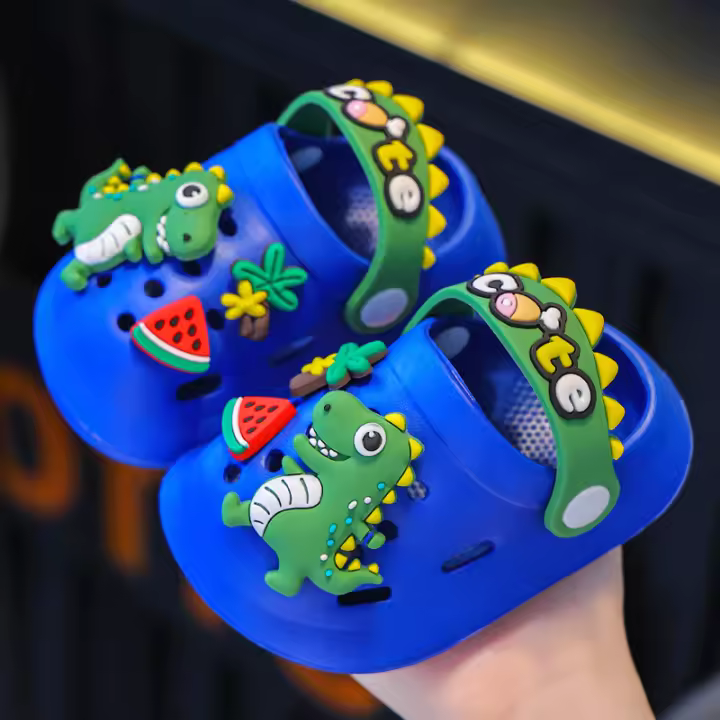 Sandalias De Verano Para Niños Y Niñas Con Diseño De Dinosaurio Antideslizantes Y Transpirables Zapatillas De Interior Y Playa - 1