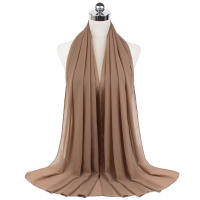 Nueva Elegante Bufanda De Mujer 2023 Modesta En Chiffón Sólido Tamaño Grande Abrazadora Para Cabeza Y Cuello Protección Solar Estilo Fashion - details 51