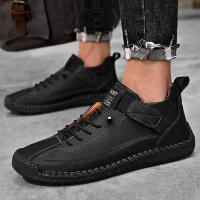 Zapatos Casuales Para Hombre De Cuero Hacer a Mano Transpirables Mocasines De Moda Talla Grande 38-48 Zapatos De Barco Lujo - details 17