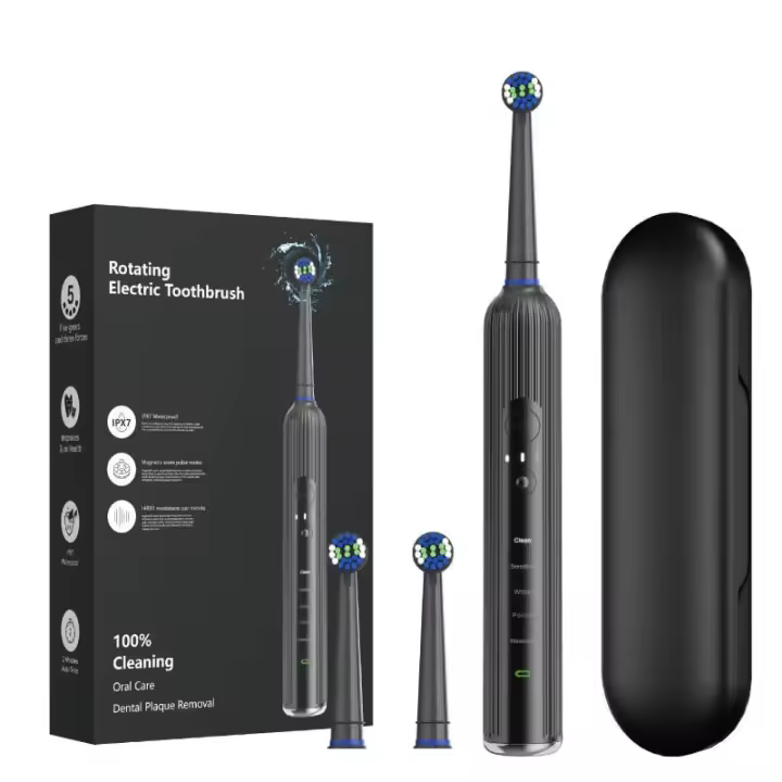 Cepillo De Dientes Eléctrico 3D Rotación Ultra Recargable Con Sensor De Presión 4 Modos De Limpieza Timer De 2 Minutos Para Adultos - 1