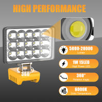 Luz De Trabajo LED Recargable De Alta Potencia 5000-20000LM Con Base Ajustable Y Cableado Luz De Fosa LED Para DeWalt Luz Portátil De Emergencia Material De Cuerpo De Aluminio - details 2