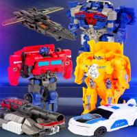 Juguete De Modelado De Robot Y Coche De Anime Transformable Para Niños Figura De Acción De Robot Un Paso De Deformación Puzzle - details 1