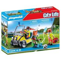 PLAYMOBIL (71204) Coche de Rescate en emergencias sanitarias, vehiculo sanitario con camilla, medico y enfermeros, sanidad movil, City Life - details 0