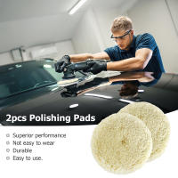 Kit De Pads De Lijado Natural De Lana 2pcs Para Compuesto Corte Reparación Del Cuerpo Del Coche Disco De Lijado De 3/4/5/6/7 Pulgadas - details 2
