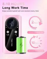 Kit de Lima de uñas Eléctrica recargable de 45000 RPM, portátil, de Poche Ruido, para manicura y pedicura - details 1