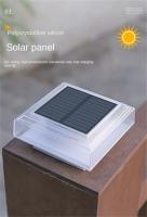 Lámpara Exterior Gran Capacidad De Batería Para Jardín Puerta Poste Cuadrado Impermeable Iluminación Exterior Fácil Y Rápida Instalación Luz De Jardín Moderna - details 0