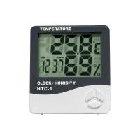 Termómetro Digital De Pared Con Higrómetro Reloj Alarma Calendario 5 Funciones Pantalla Grande Blanco HTC-1 Para Decoración Del Hogar - details 4