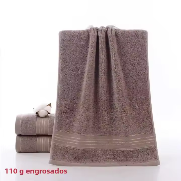 Juego De Toallas De Baño De 2 Piezas Absorción Mejorada Color Sólido Suave Y Amigable Con La Piel Accesorios De Baño Toallas Rectangulares De Algodón 100% - 1