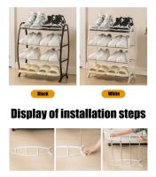 Organizador De Zapatos De 4 Capas Alta Capacidad De Soporte Moderno Minimalista Gran Capacidad Eficaz Ahorro De Espacio Duradero Y Estable Material Plástico Diseño Elevado Resistente Al Agua Fácil De Montar - details 13