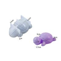 Molde De Silicona Para Resina DIY De Tortuga Decoración De Escritorio Joyería Juguete Forma De Animal Tamaño 4*6*2 - details 1