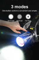 Linterna Táctica LED De Alta Potencia Con Sensor IR Recargable USB Largo Alcancelampara Frontal Para Pesca Camping Tres Modos De Iluminación - details 11
