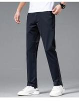 Pantalones Casuales Ultrafinos Para Hombre Verano Algodón De Seda Con Elasticidad Alta Secado Rápido Pantalones Rectos Negocios Estilo Coreano - details 13