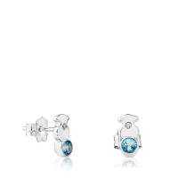 Pendientes de Oso de Plata esterlina S925, incrustaciones de Perlas de cuarzo de Ágata natural, pendientes de Diseño de Nicho de lujo Ligero - details 9