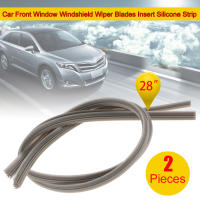2Pcs Limpia Parabrisas De Coche Frontal Sin Hueso Inserto De Cinta De Silicona 28'' Hojas De Limpieza Para Ventanas De Coche - details 2
