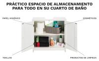 Mueble bajo Lavabo para Cuarto de baño, Color Blanco rústico, Ancho del Mueble bajo Lavabo Aprox. 50 cm o 60 cm - Mueble de baño bajo Lavabo Grande - Mueble bajo Lavabo (50 x 30 x 60 cm) - details 0