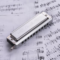 SW1040 Armónica Cromática De Cisne 10 Agujeros 40 Tonos En Clave De C Plata Con Caja Exquisita Armónica Para Música - details 3