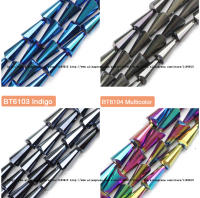 Pendientes De Cristal Austriaco JHNBY En Forma De Torre Con Cuentas Conicas Espigas Cuentas De Vidrio 6*12mm 48pcs Accesorios Para Fabricación De Joyería Pulseras DIY - details 3