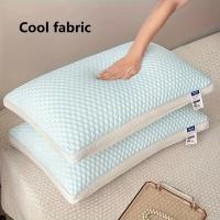 Almohada De Verano Fresca Y Transpirable Con Borde 3D Alta Dureza Para Hogar Y Hotel Malla De Encaje Suave Y Confortable Para Descanso Y Viajes - details 0